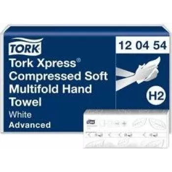 TORK Xpress Multifold handdukspapper, 212 x 320 mm, W-viksystem H2, Advanced, tissue, präglat, vitt – 1 bunt (600454)
