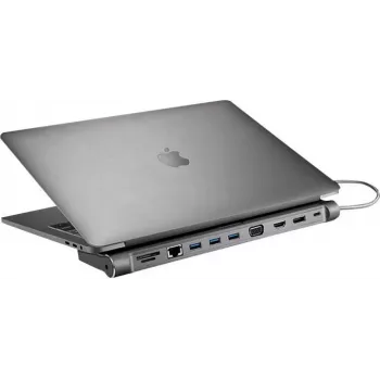 XTREMEMAC XWH-CDH-13 12-portars USB-C dockningsstation Space Gray