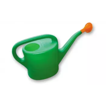 Bradas vattenkanna 5 liter grön/orange robust PVC med ergonomiskt handtag och lång pip KTK05