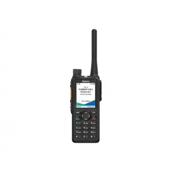 Hytera HP785G BT V1 VHF digital/analog handburen radio med GPS, Bluetooth, 2400mAh batteri, bordsladdare, antenn och bältesklämma