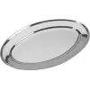 Metaltex ovalt serveringsfat, rostfritt stål, högglanspolerat, 300 mm bredd, silver, diskmaskinssäker, 1 st 690715010