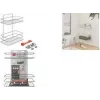 Metaltex Reflex LUXY dubbel handdukshållare med hylla, VacuumFix sugkoppsmontering, silver 403342000