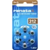 Renata ZA312 zink-luft hörapparatsbatteri PR41 165 mAh 1,4 V 6-pack ZA312.DP6 0HG