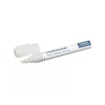 EUROPEL kritmarkerpenna 6 mm, vit, rund-/kilspets, blisterförpackning (1 st) 356505