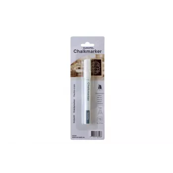 EUROPEL kritmarkerpenna 3 mm, vit, rund eller kilspets, blisterförpackning (1 st) 356508