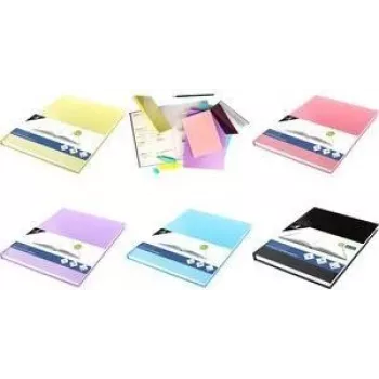 Kangaro K-5350 skissbok, 80 blad, A4, pastellgult papper, 100 g/m², syrafri, hård pärm
