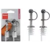 Metaltex rostfria flaskhällare, 2-delat set med PE-proppar, kontrollerad hällning för olja, ättika, dressing 257100080