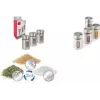 Metaltex Shake Line kryddströset, 3 delar, glas med rostfria och plastlock med vridfunktion, 100 ml vardera 259851000