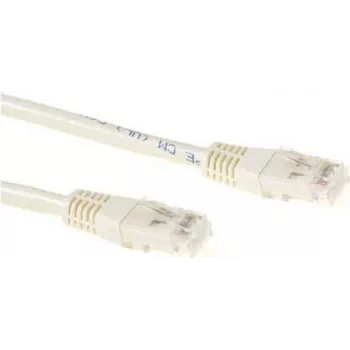 ACT Cat6a U/UTP patchkabel, 0,25m, elfenben, RJ45, 10Gbps, 500MHz IB3352