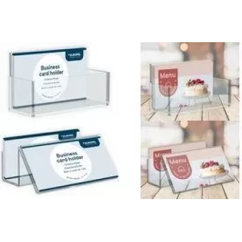 EUROPEL visitkortshållare, 1 fack, transparent polystyren, för kort upp till 55 x 95 mm, 1 st (350090)