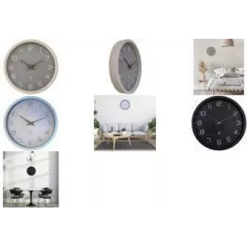 NEXTIME NXT ECO väggklocka 300 mm beige urtavla grå boett vita siffror kvarts 7373BE