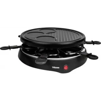 Tristar RA-2998 raclettegrill med 6 non-stick-pannor, 800 W, svart