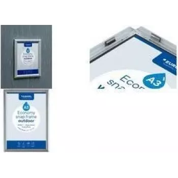 EUROPEL Economy Outdoor A5 klaffram, eloxerad aluminium, 25 mm rundad profil, silver 355132