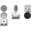 NEXTIME NXT ECO kvartsväggklocka 300 mm svart urtavla grått hölje vita siffror 7373ZW
