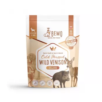 BEMO Cold Pressed Wild Venison Dry Dog Food - 1kg