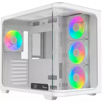 Ocypus Iota C70 Curve ARGB Digital vit 270° panoramaglas mid-tower PC-chassi