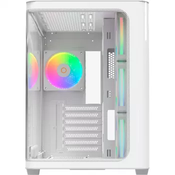 Ocypus Iota C70 Curve ARGB Digital vit 270° panoramaglas mid-tower PC-chassi