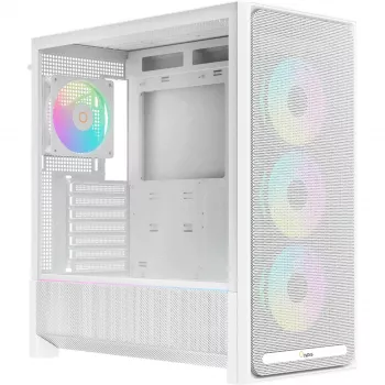 Ocypus Delta C70 ARGB vitt miditower-pc-chassi med panoramaglas