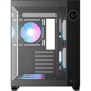 Ocypus Iota C70 ARGB svart miditower-chassi med panoramaglas
