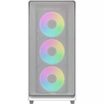 Ocypus Gamma C60 ARGB vitt miditower-chassi med härdat glas