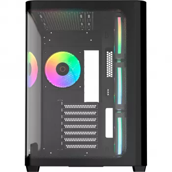 Ocypus Iota C70 Curve ARGB Digital svart miditower-chassi, 270° panorama härdat glas