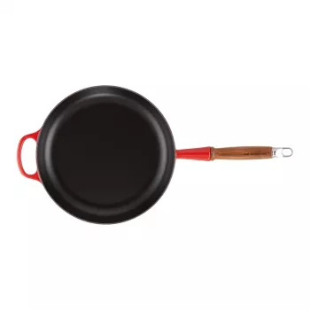 LE CREUSET gjutjärnsstekpanna med trähandtag 28 cm röd
