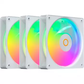 OCYPUS Gamma F12 Elite ARGB vit Reverse 3-pack 120 mm PWM-chassifläktar
