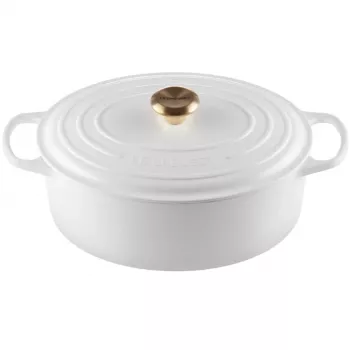 Le Creuset gjutjärnsgryta oval 31cm / 6,3L vit