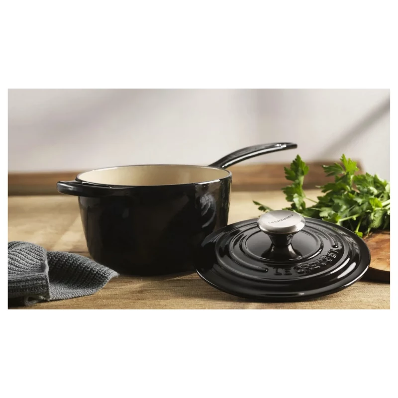 LE CREUSET gjutjärnssåskastrull 16cm 1,5L svart