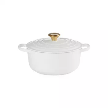 LE CREUSET gjutjärnsgryta rund 24cm 4,2L vit