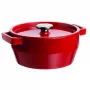 Pyrex gjutjärnsgryta 3,6L rund Ø24cm röd