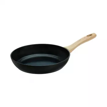 PYREX Panna Cook&Care Ø28cm Frying Pan, Aluminium, Titanium 2X Non-Stick, Thermo-Signal, Induction, Black