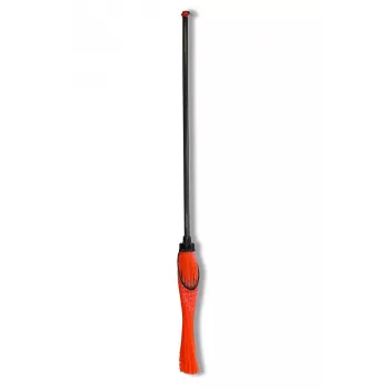 HORTUS kvast med skaft rund orange
