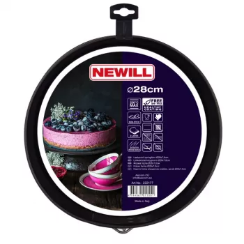 NEWILL springform kakform Ø28x7,6 cm svart non-stick-beläggning kolstål