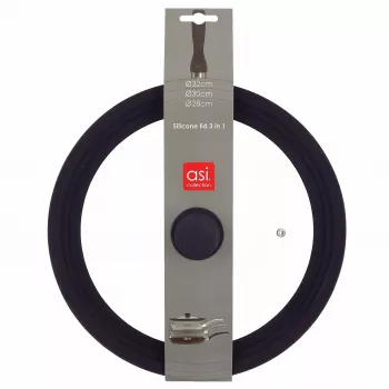 ASI COLLECTION universallock med silikonkant 3-i-1 Ø28/30/32 cm