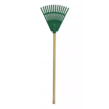 HORTUS liten handkratta med skaft grön 20 cm 14 tänder