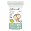 Cleanic Baby Eco bomullspads för bebisar, 60 st, 100 % naturlig bomull, hypoallergen, klorfri