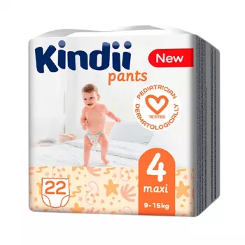 Kindii Maxi storlek 4 engångsblöjor (9-15 kg) 22 st