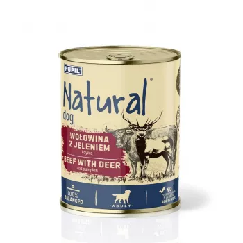 NATURAL nötkött med vilt och pumpa – våtmat för hundar – 800g