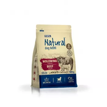 NATURAL nötkött med lamm mini torrfoder för vuxna små raser, 830g