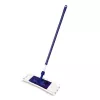 YORK Smart Flat Mop Brush 45x15 cm med teleskopskaft 74-130 cm, mikrofiber, grå/blå