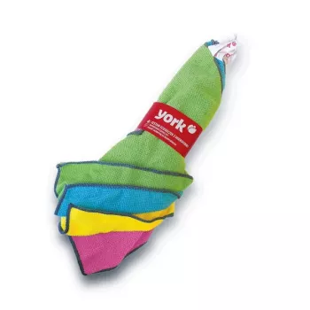 YORK mikrofiberrengöringsdukar, 4-pack, 30 x 30 cm, olika färger, maskintvättbara