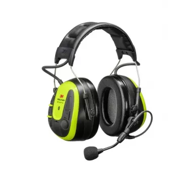 3M Peltor WS Alert X MRX21A3WS7 Bluetooth hörselskyddshörlurar med FM-radio, bygel, SNR 31 dB, svart/gul