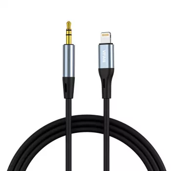VIPFAN L05 Lightning till 3,5 mm AUX-ljudkabel, 1 m, grå