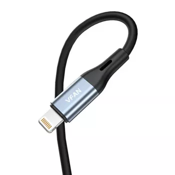 VIPFAN L05 Lightning till 3,5 mm AUX-ljudkabel, 1 m, grå
