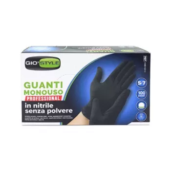 GIOSTYLE nitril engångshandskar 100 st svart storlek S 24x8,5x0,05 cm