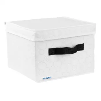 ORDINETT Kvadratisk box 25x25x19 cm bomullsvit