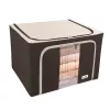 ORDINETT Tyglåda L 50x40x32 cm sortiment – hopfällbar förvaringslåda med lock och handtag, 64 L
