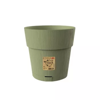 STEFANPLAST Ethica blomkruka med fat, Ø25 cm, höjd 25 cm, grön