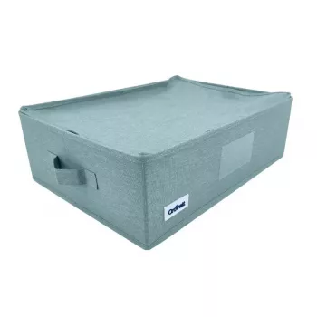 ORDINETT Rektangulär förvaringsbox med dragkedja 42x32x14 cm mint